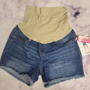 Haute Mama Denim Maternity Shorts M